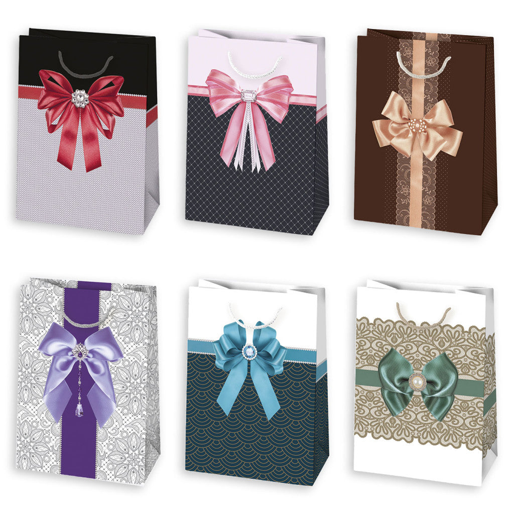 Farbe Elegant Bow bunte, elegante Papiertüte, Geschenkbeutel 23x32x11 cm