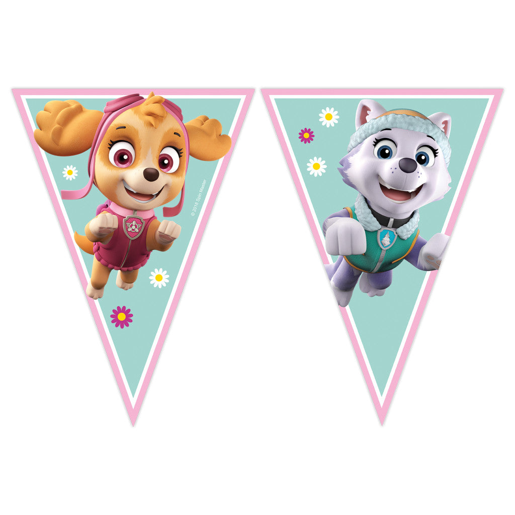 Paw Patrol Skye and Everest Fahnengirlande