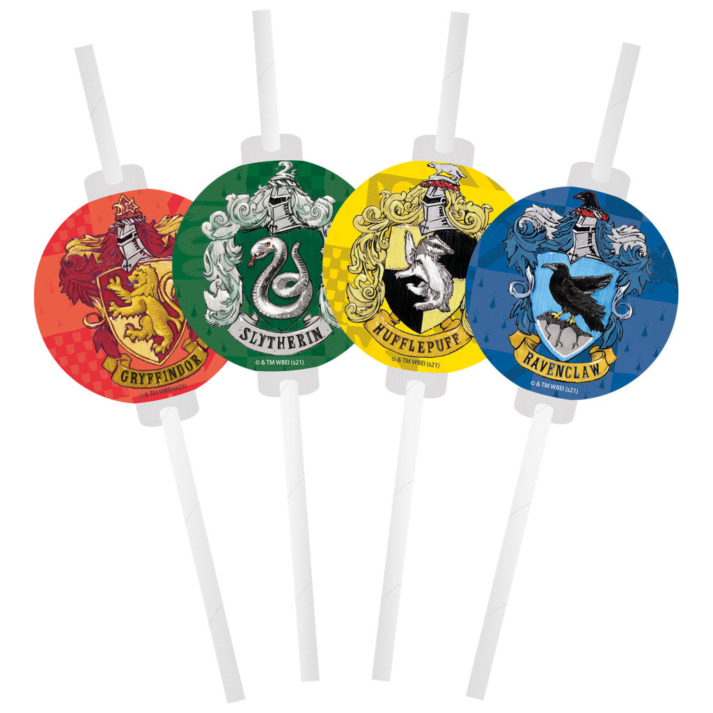 Harry Potter Hogwarts Houses Papierstrohhalm 4-teiliges Set FSC