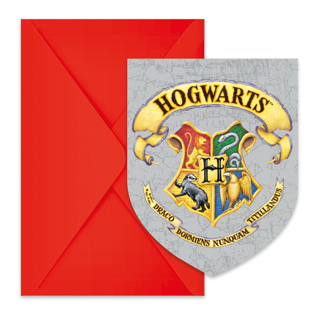 Harry Potter Hogwarts Houses Party-Einladung 6er-Set FSC