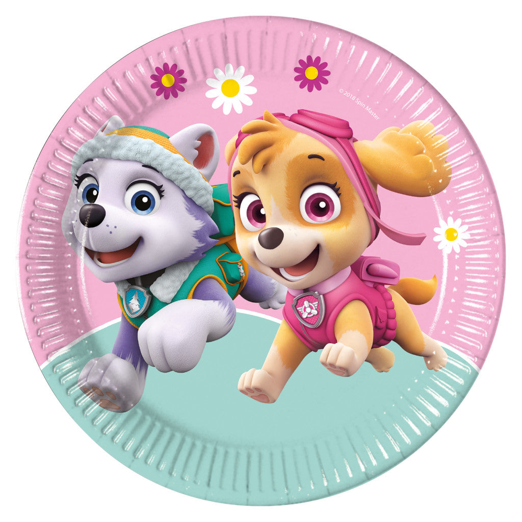 Paw Patrol Skye and Everest Papierteller 8 Stk. 23 cm FSC