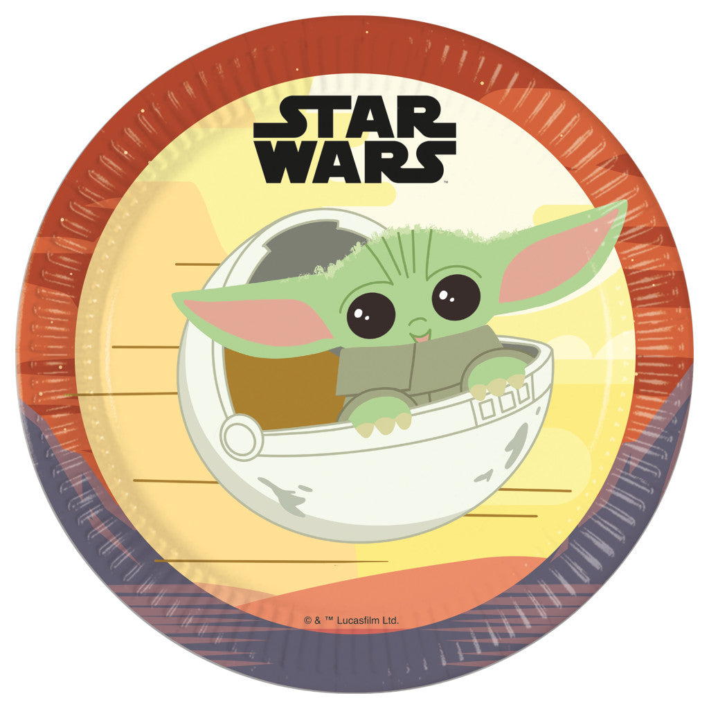 Star Wars The Mandalorian Pappteller 8 Stk 23 cm FSC
