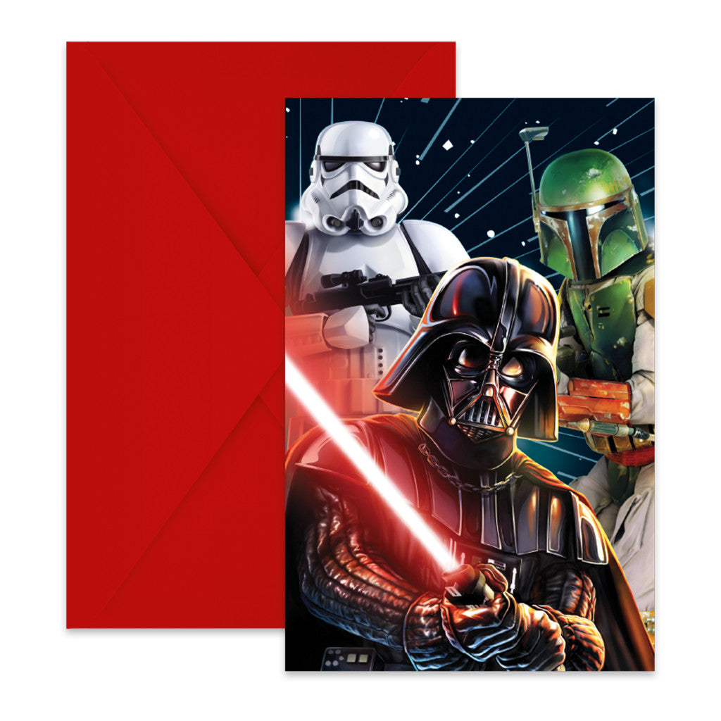 Star Wars Galaxy Party Einladung 6 Stk FSC