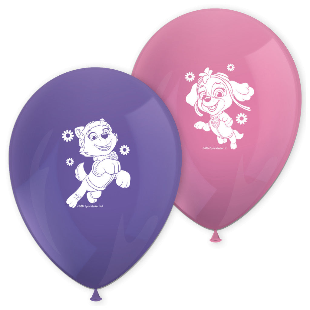 Paw Patrol Skye and Everest Ballon, 8 Stück