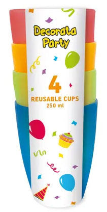 Farbe Kunststoffbecher 4er-Set 250 ml