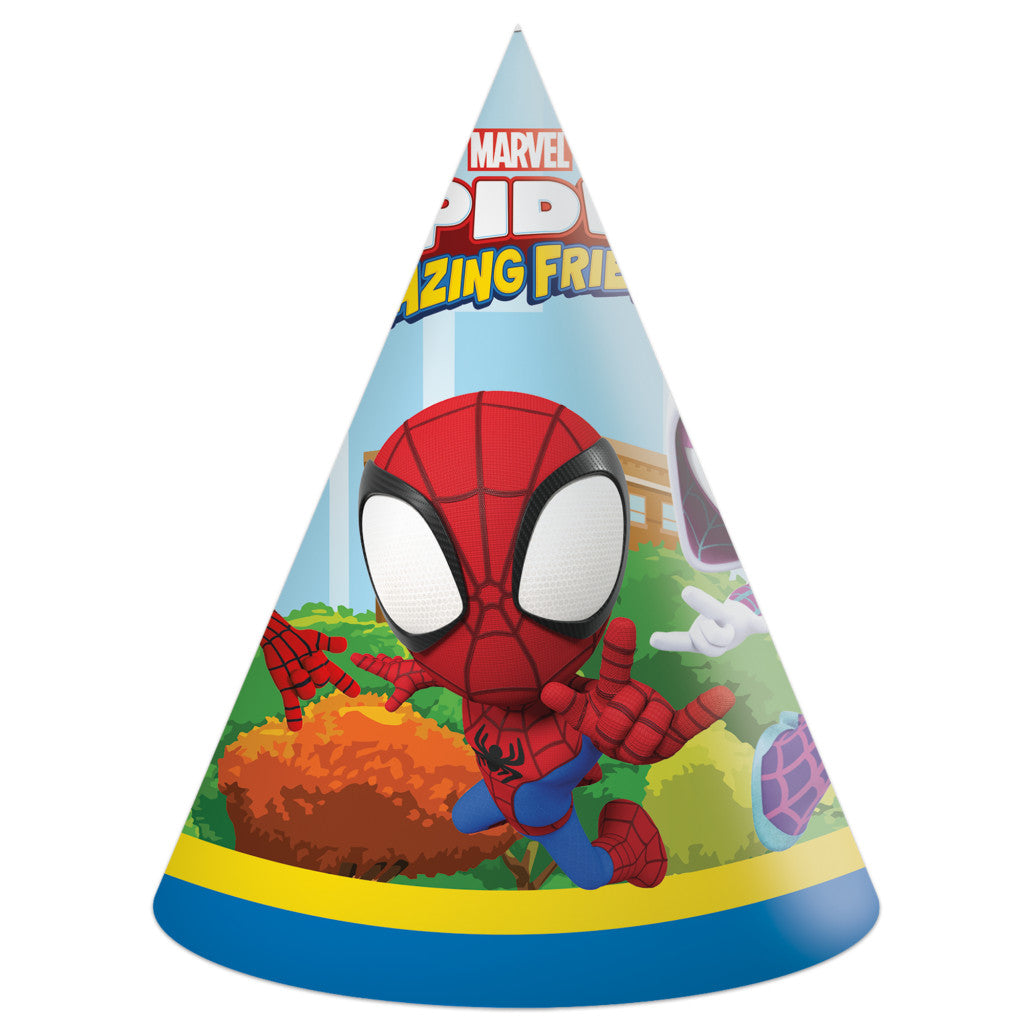 Spiderman Spidey Partyhut, Tschako 6 Stk FSC