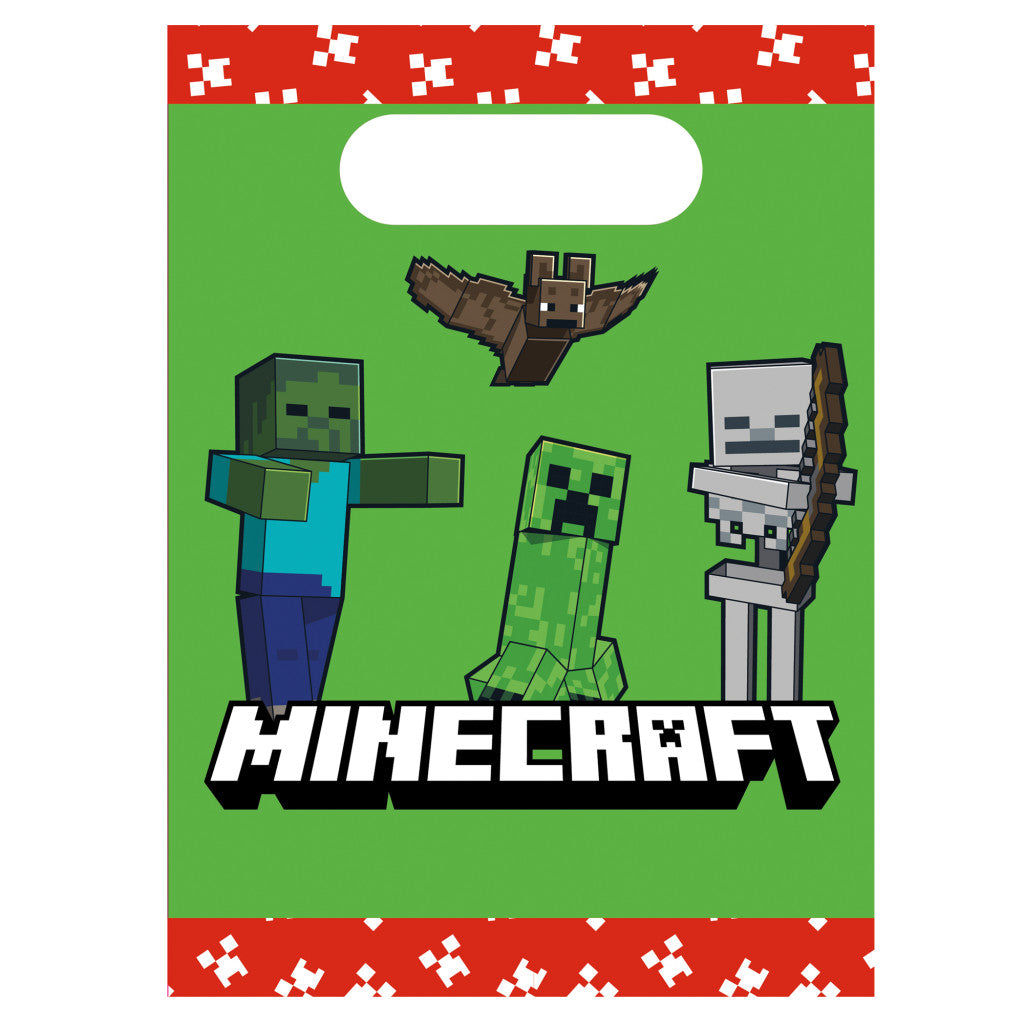 Minecraft Green Papier-Geschenktasche 4er-Set