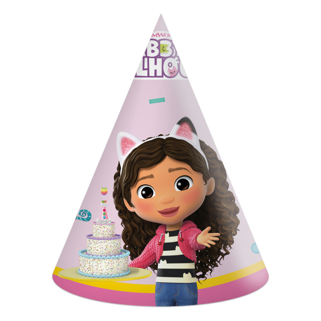 Gabby's Dollhouse Friends Partyhut, Dreispitz 6 Stk FSC