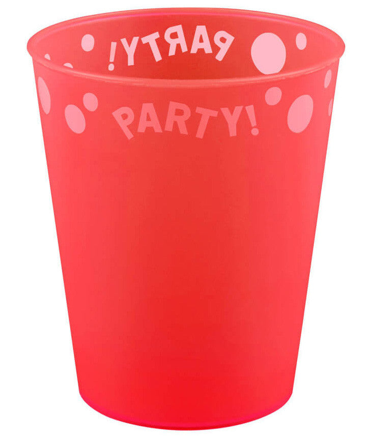 Party Red Roter Mikro Premium Kunststoffbecher 250 ml
