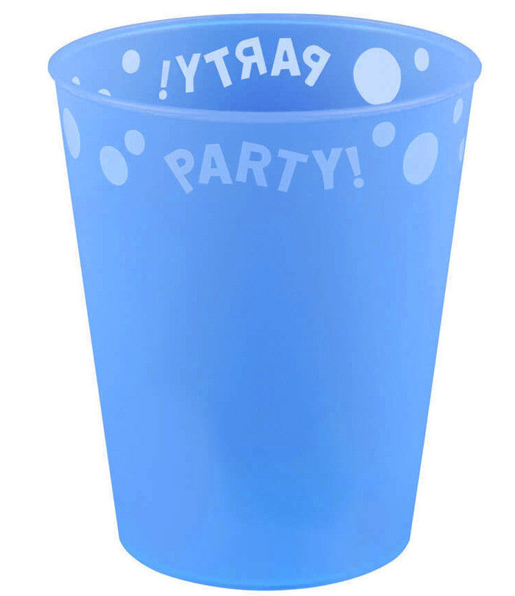 Party Blue Blauer Mikro-Premium-Kunststoffbecher 250 ml