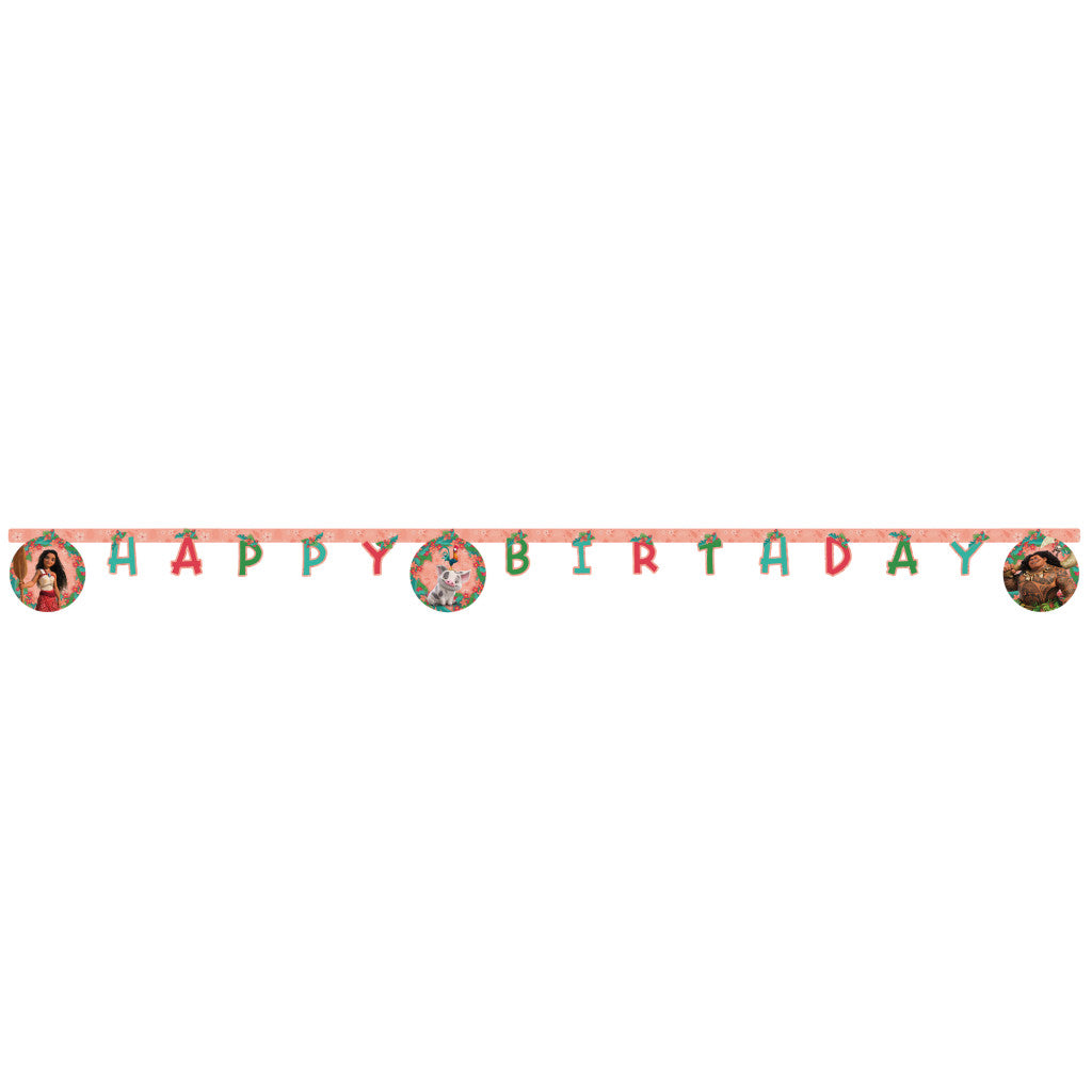 Disney Vaiana Sailing Spirit Happy Birthday Schild FSC 2 m