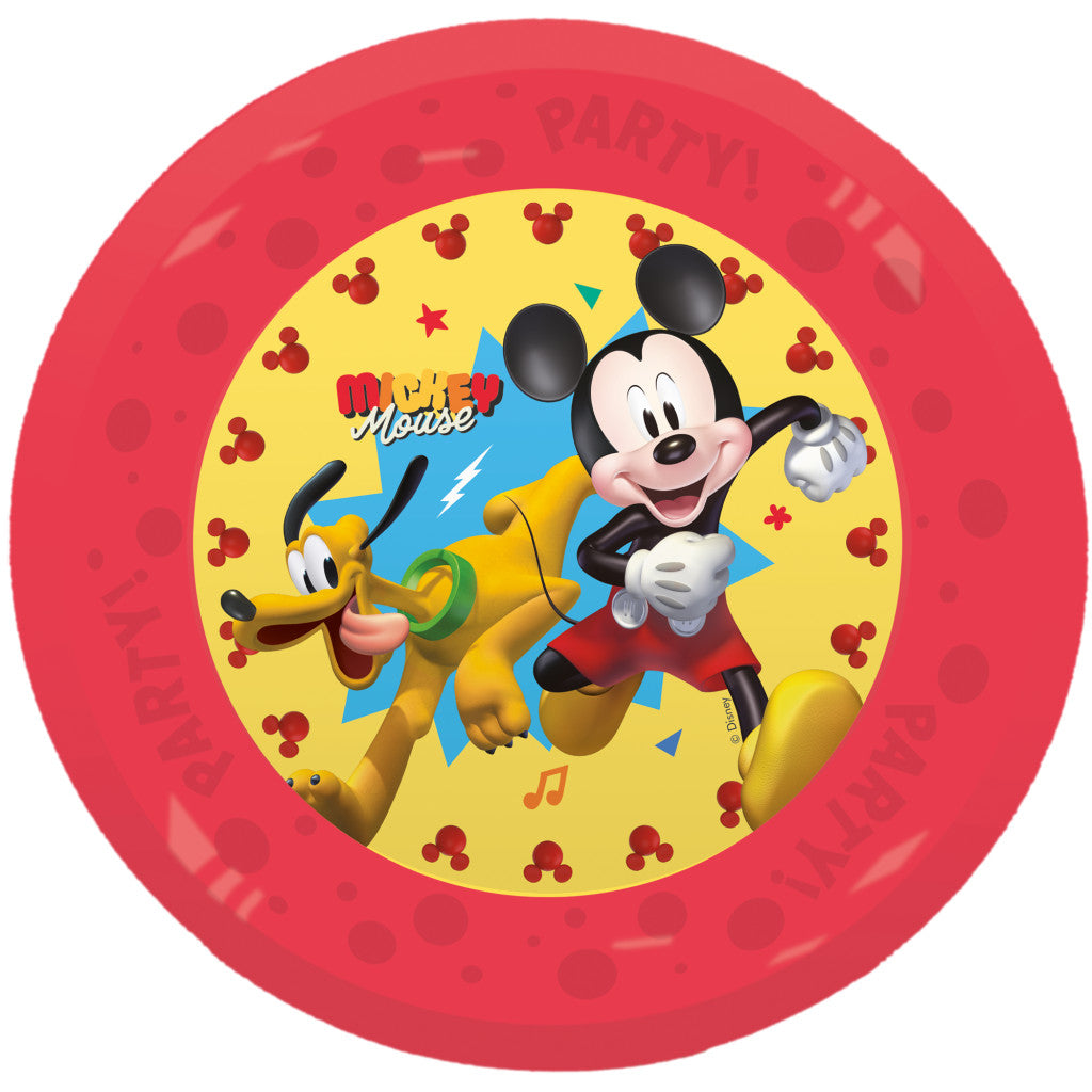 Disney Mickey Jump Into Fun Mikro-Premium-Kunststoff-Flachteller 4-teiliges Set 21 cm