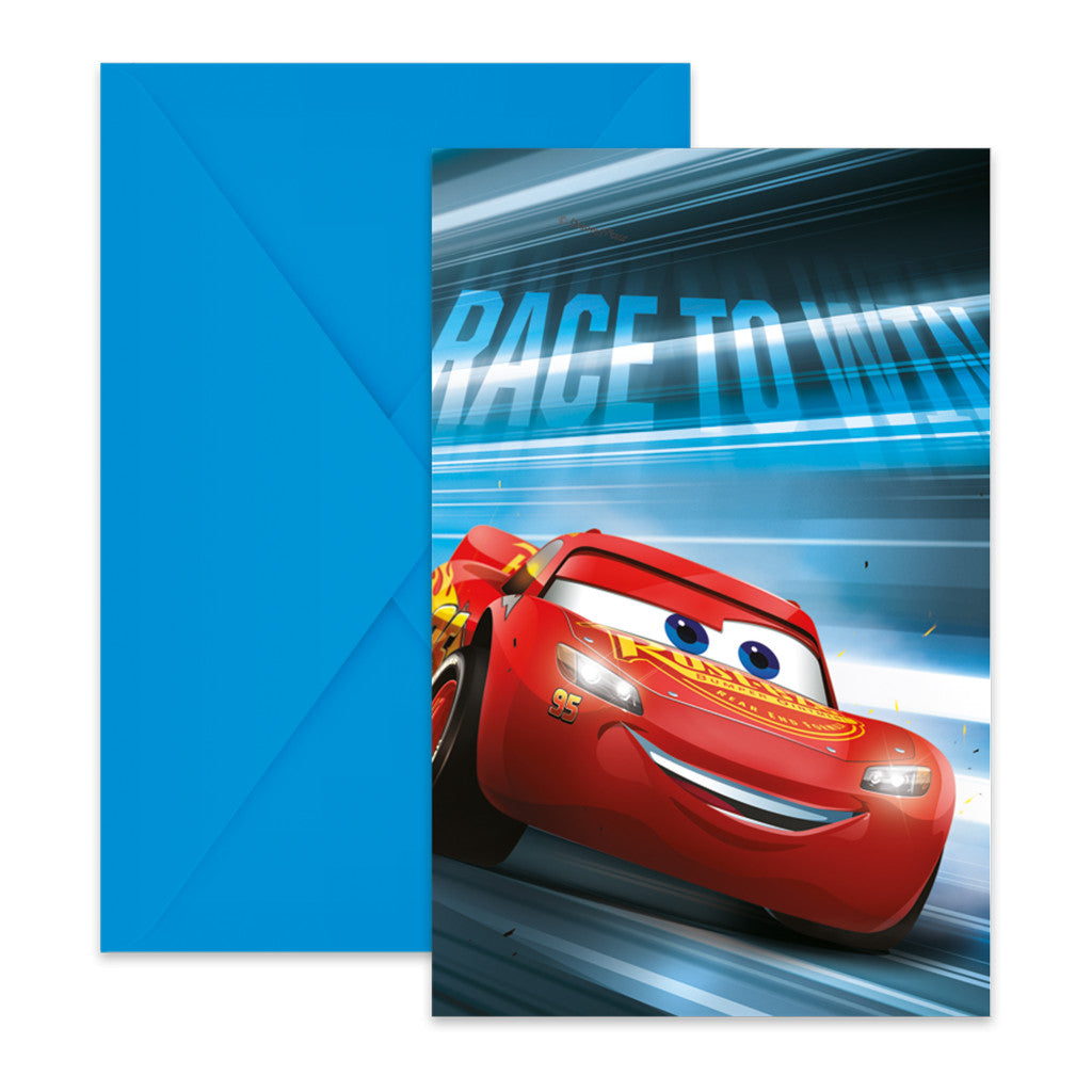Disney Cars Victory Is Mine Party-Einladung 6 Stk. FSC