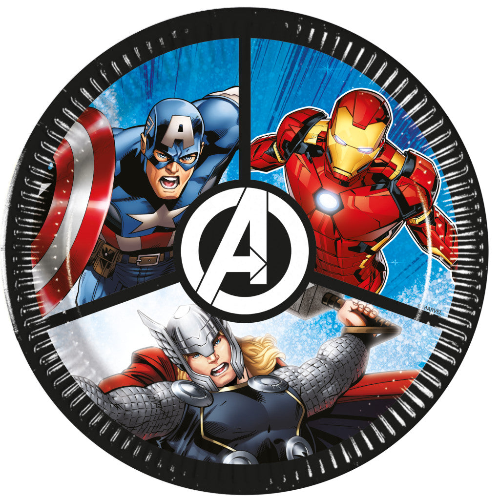 Avengers Evergreen Pappteller 8 Stk 20 cm FSC