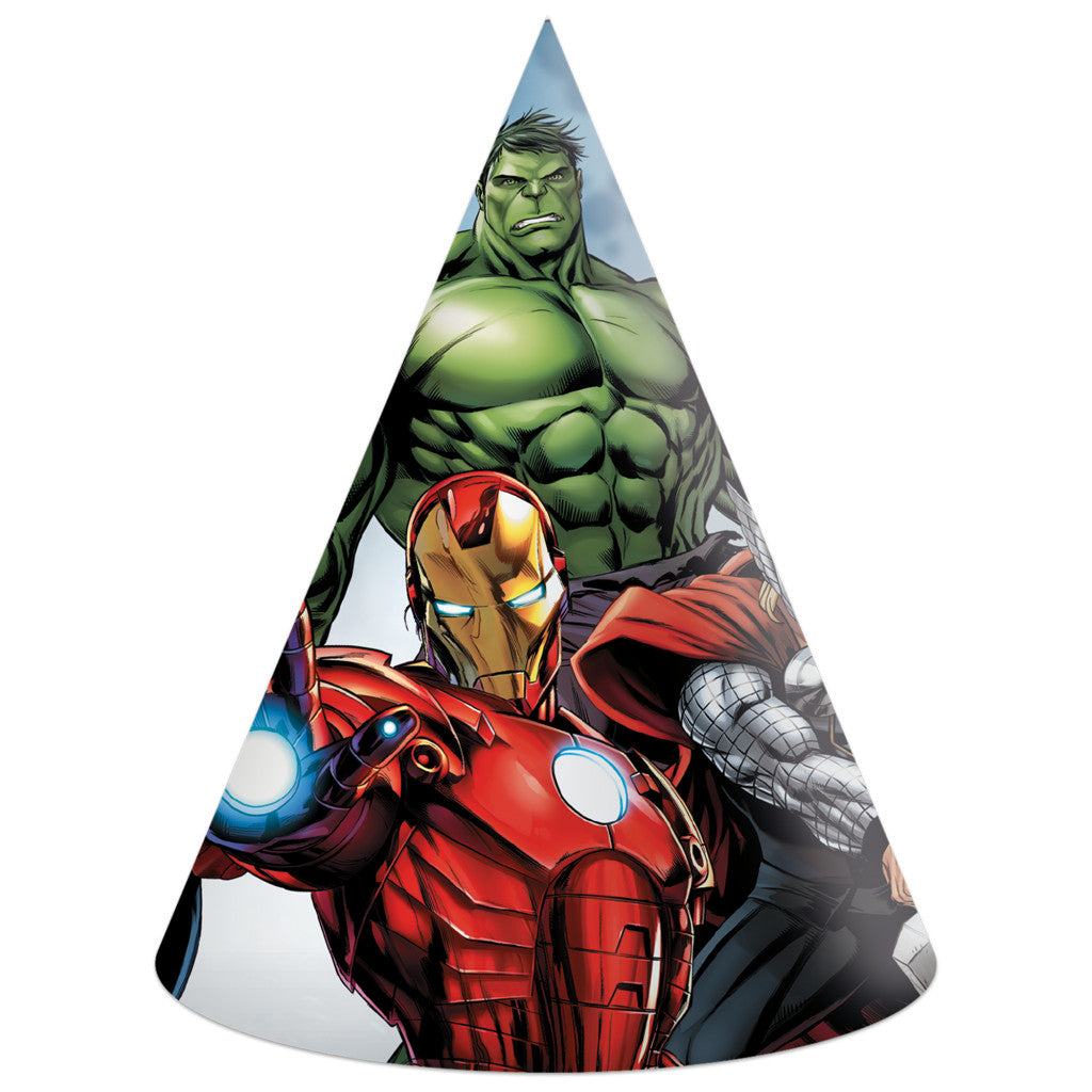 Avengers Evergreen Partyhut, Zweispitz 6 Stk. FSC