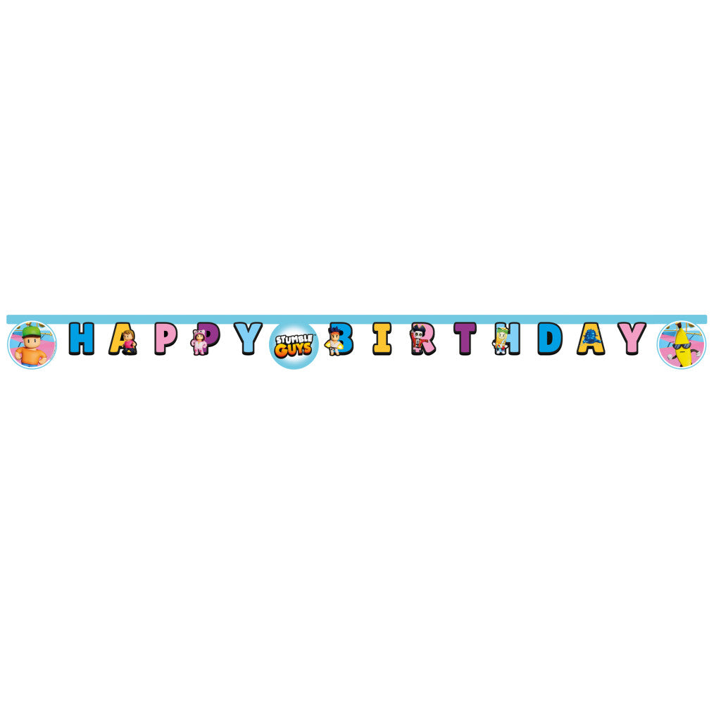 Stumble Guys Chaos Runner Happy Birthday Schild 200 cm FSC