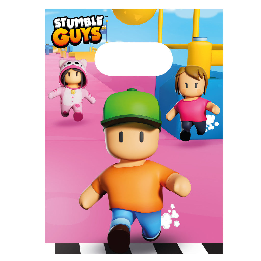 Stumble Guys Chaos Runner Papier-Geschenktüte, 4 Stk. Geschenktüte