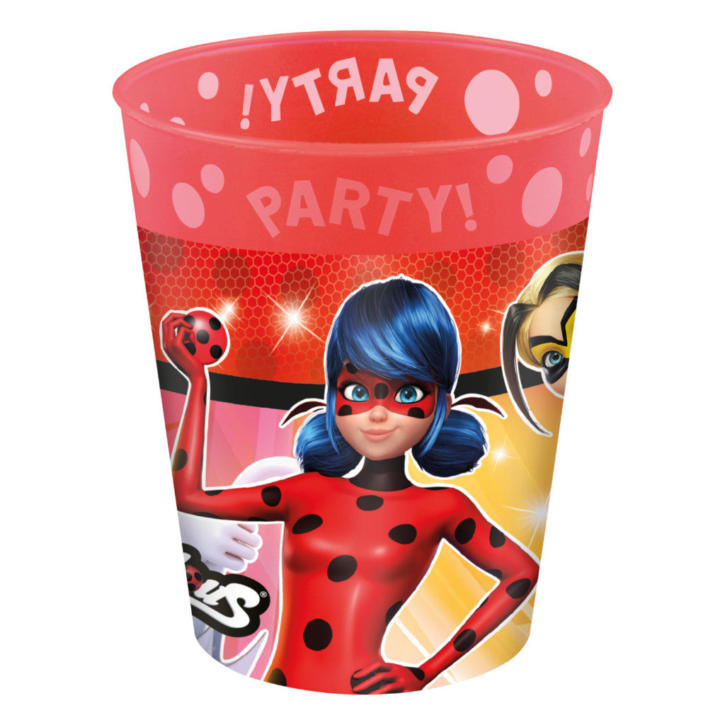 Miraculous Geschichten von Ladybug und Cat Noir Hero Mikro Premium Kunststoffbecher Set 4 Stk 250 ml