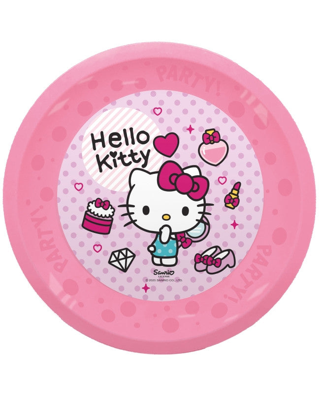 Hello Kitty Fashion Micro Premium Kunststoff-Teller Set 4 Stück, 21 cm