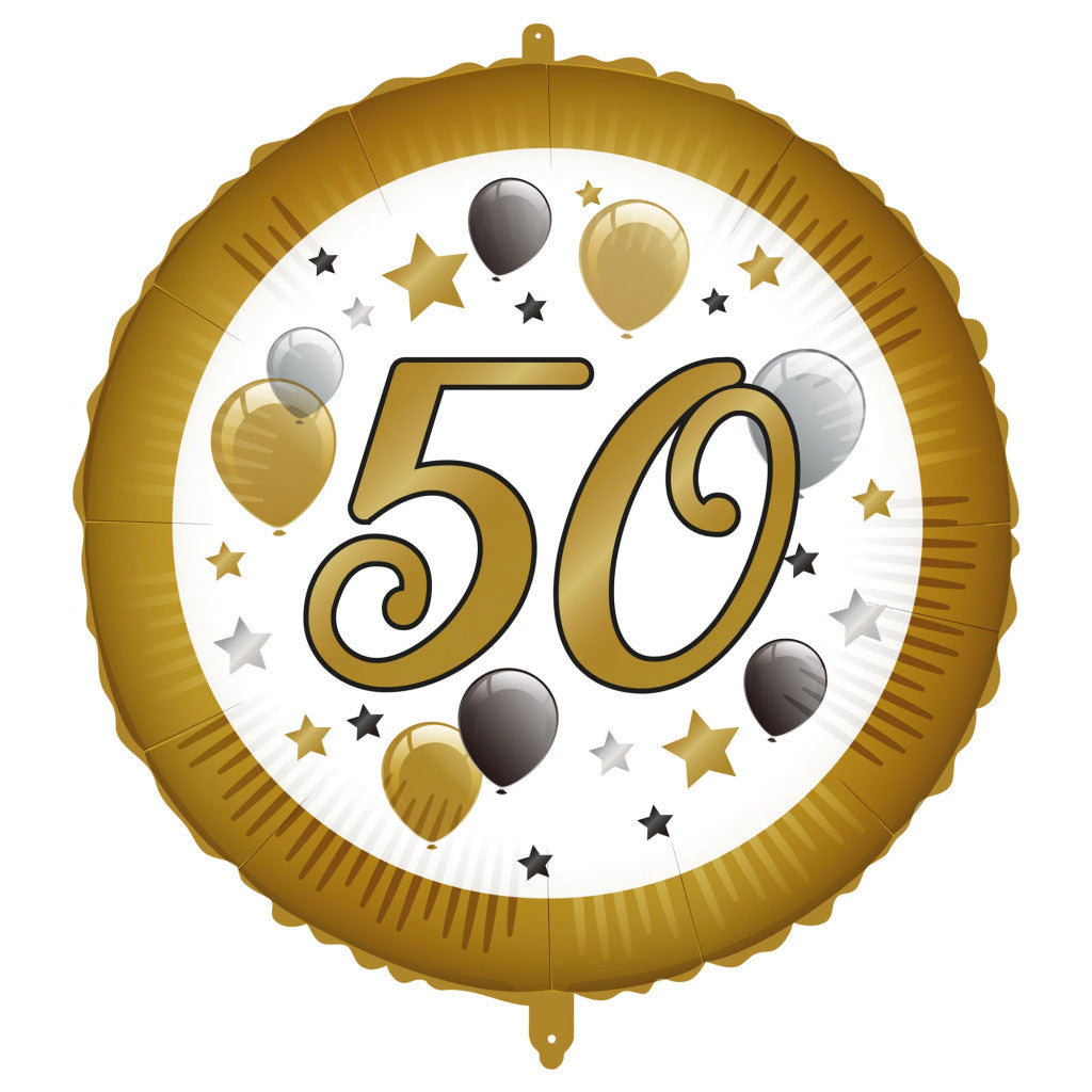 Geburtstag Milestone Happy Birthday 50 Folienballon 46 cm