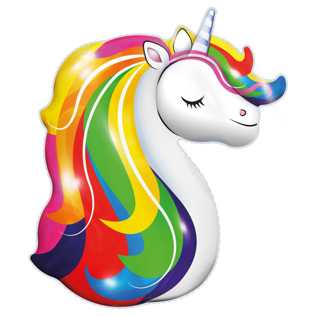 Einhorn Rainbow Colors Folienballon 70x86 cm