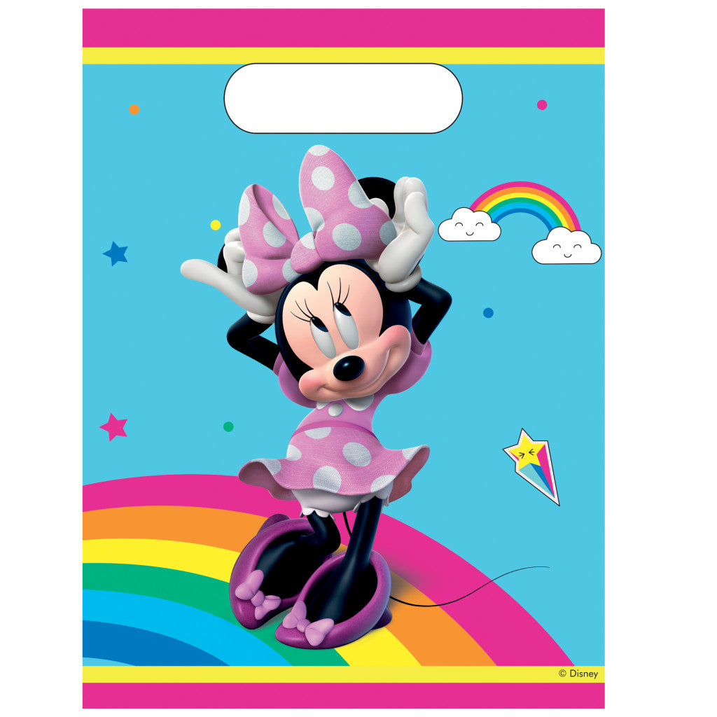 Disney Minnie Makes Me Smile Kunststoff-Geschenktasche, 6er Set
