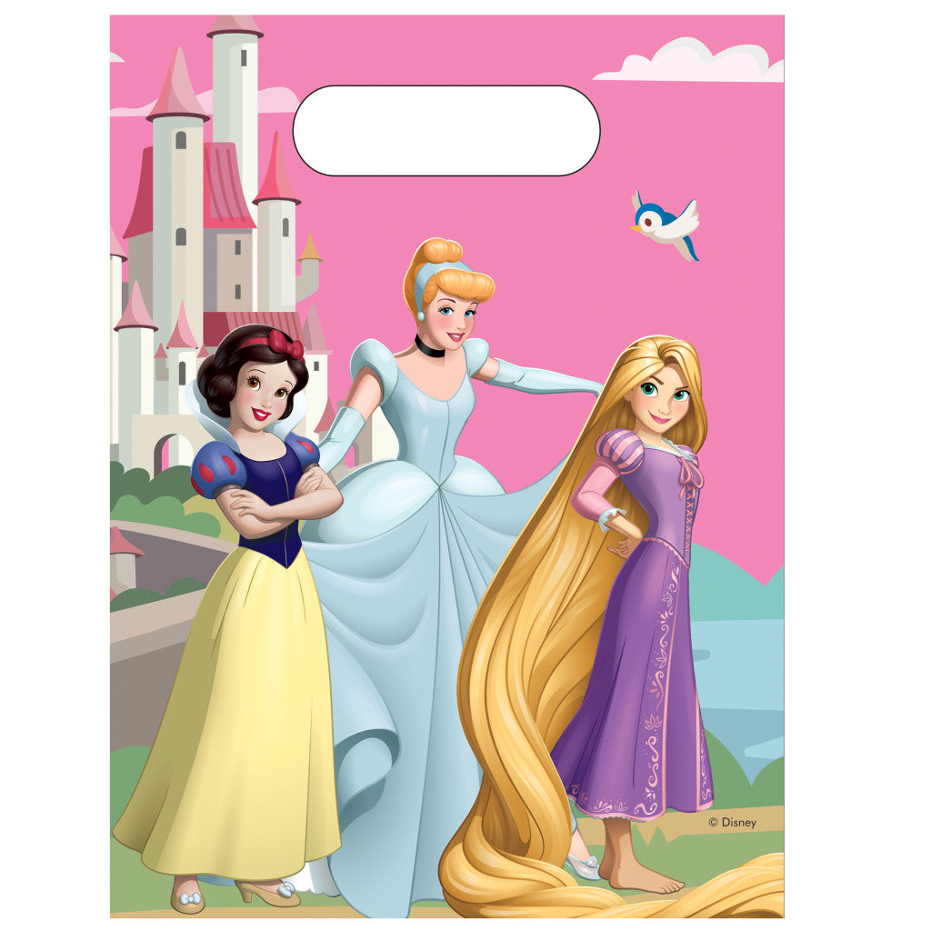Disney Prinzessin Create Your World Geschenkbeutel aus Kunststoff, 6 Stk