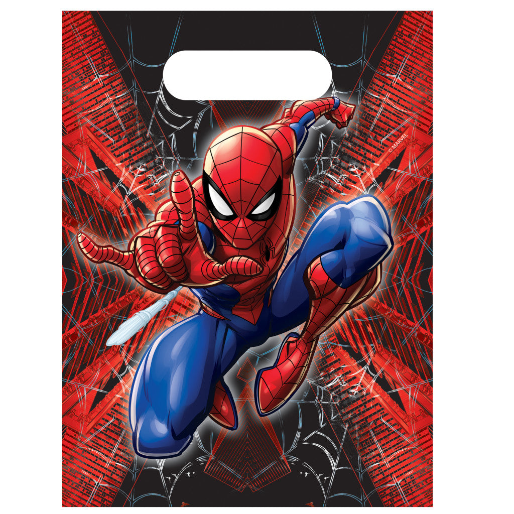 Spiderman World of Web Plastik-Geschenktüte, 6 Stück