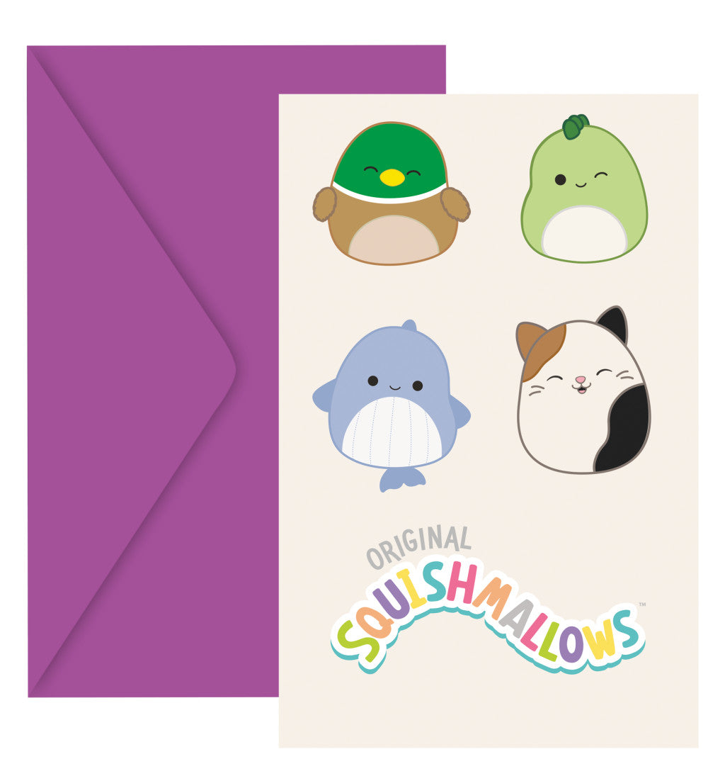 Squishmallows Jazwares Party-Einladung 6 Stück FSC