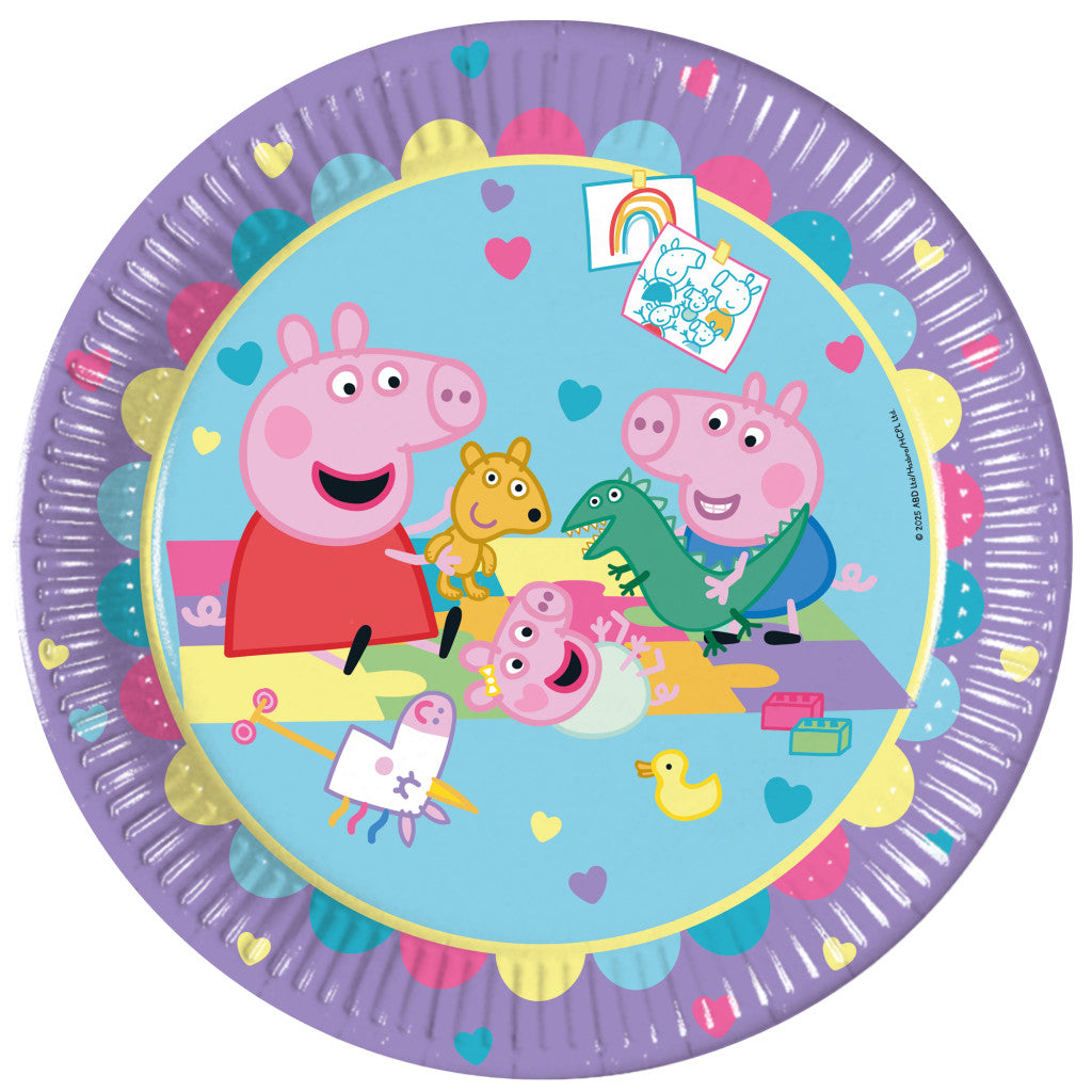 Peppa Wutz With Love Pappteller 8 Stk 23 cm FSC