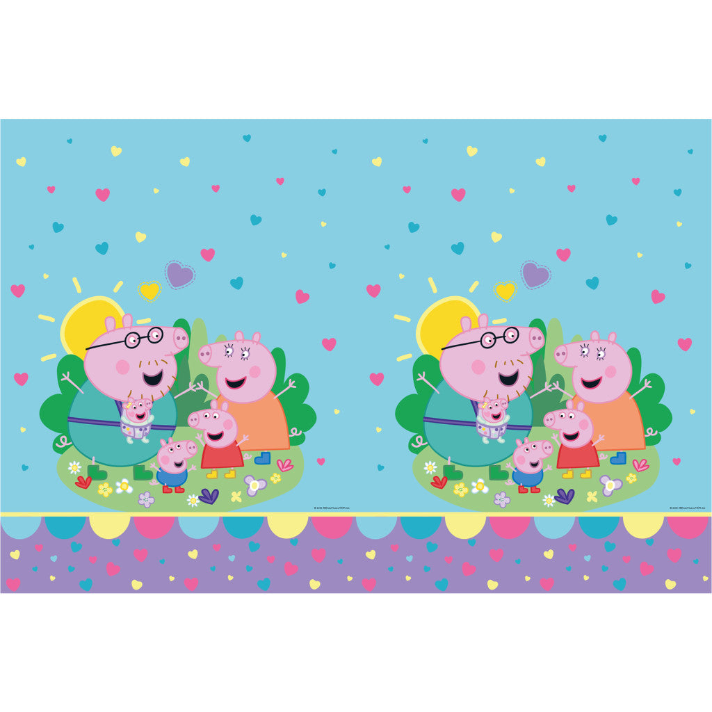 Peppa Wutz With Love Kunststoff-Tischdecke 120x180 cm