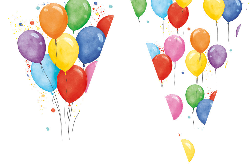 Farbe Colored Luftballon-Wimpelkette 2,3 m FSC
