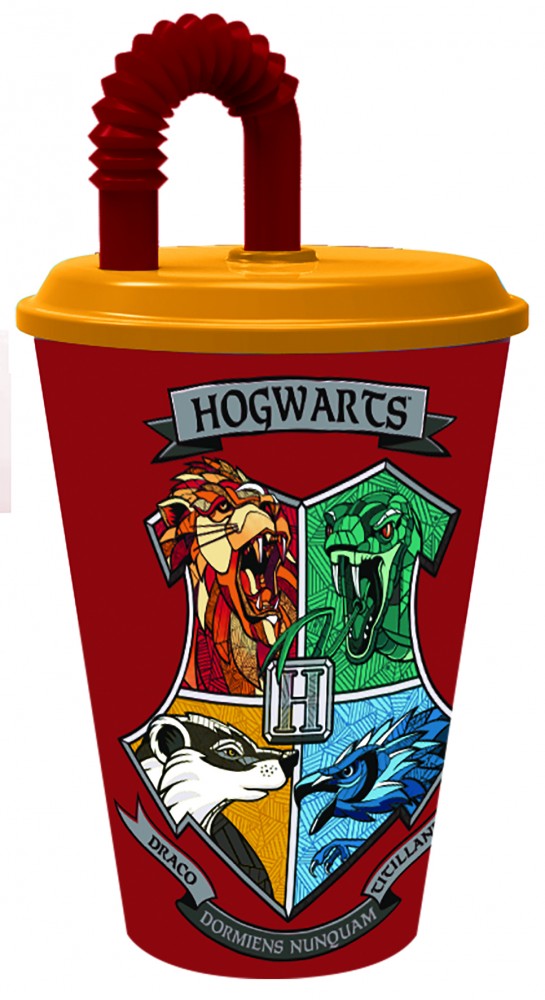 Harry Potter School Shields Strohhalmbecher, Kunststoff 430 ml