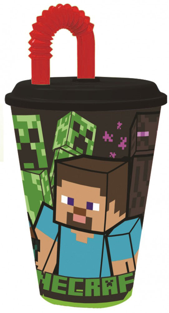 Minecraft Creeper Strohhalmbecher, Kunststoff 430 ml