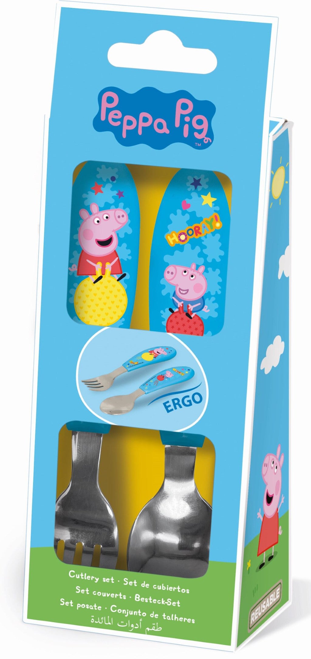 Peppa Wutz Hooray Metall Ergo-Besteckset - 2-teilig