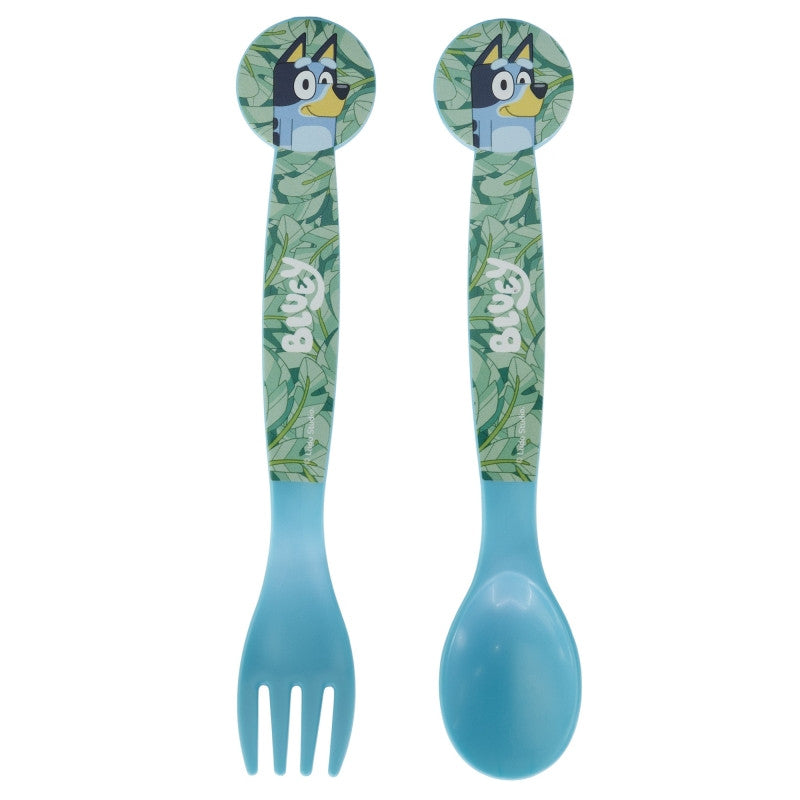 Bluey Leaves Kunststoffbesteckset - 2-teilig