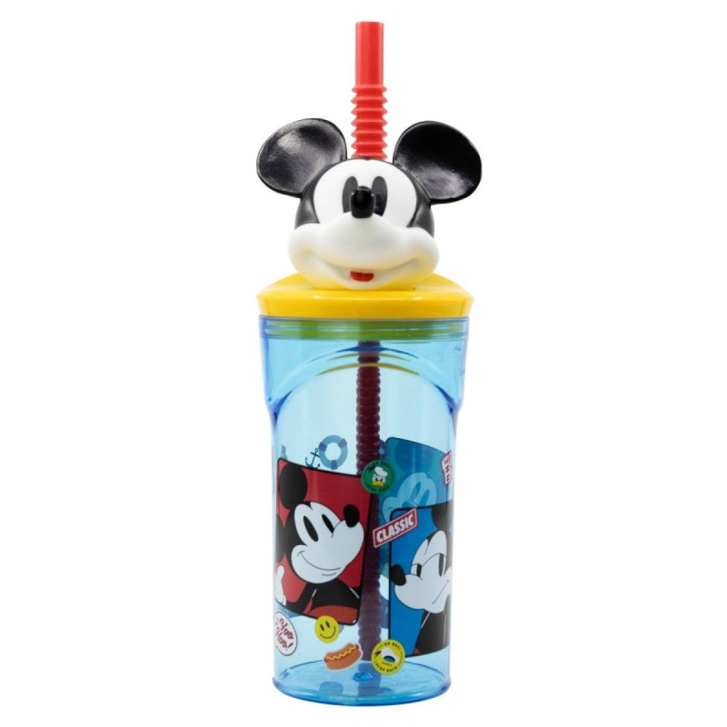 Disney Mickey Fun-Tastic 3D Figurine Trinkbecher mit Strohhalm 360 ml