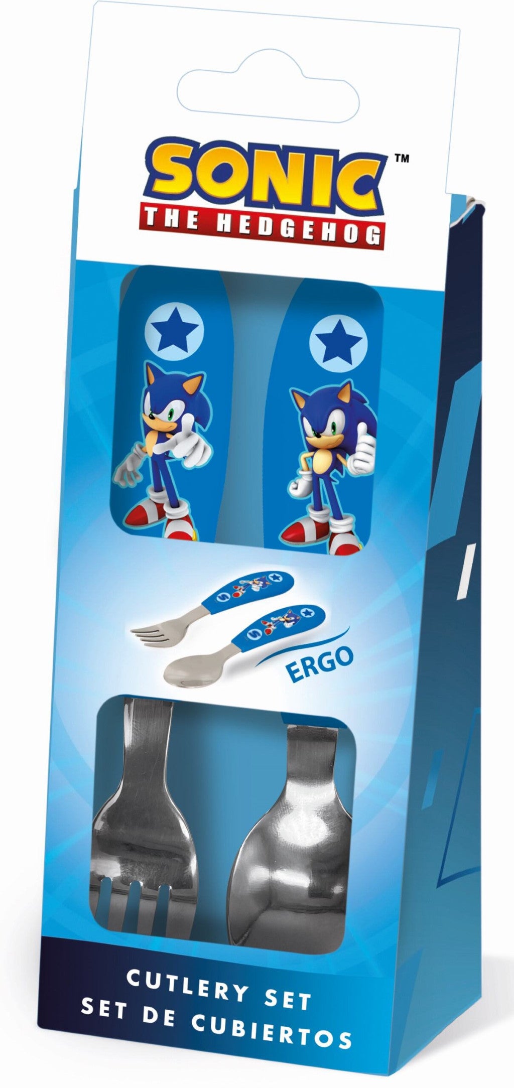 Sonic the Hedgehog Speed ergonomisches Besteckset aus Metall - 2-teilig