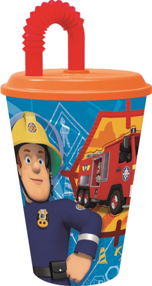 Feuerwehrmann Sam Rescue Mission Strohhalmbecher, Kunststoff 430 ml
