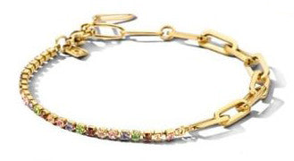 Victoria Goldfarbene Mehrfarbige Steinarmband