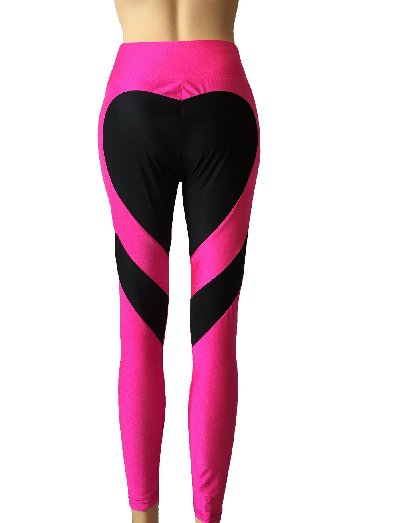 Leggings mit Herzmuster und formgebendem Patchwork-Design für einen straffenden Po – mit hervorragender Dehnbarkeiten