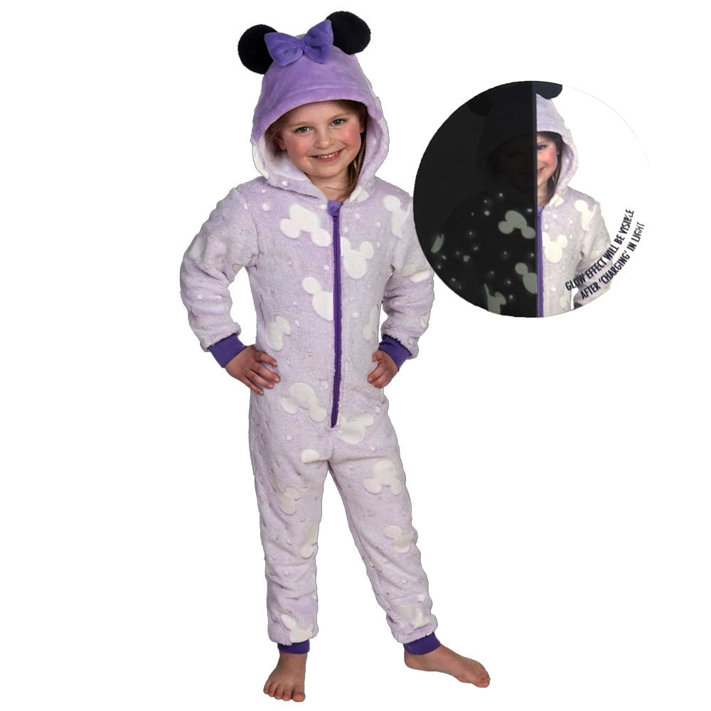 Disney Minnie  Leuchtende Kinderlangpyjamas, Overall 122/128 cm