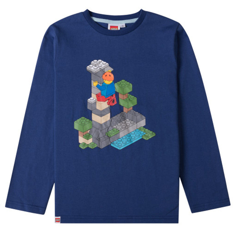 Lego Block Dark Blue Kinder Langarm-T-Shirt, Oberteil 5 Jahre / 110 cm