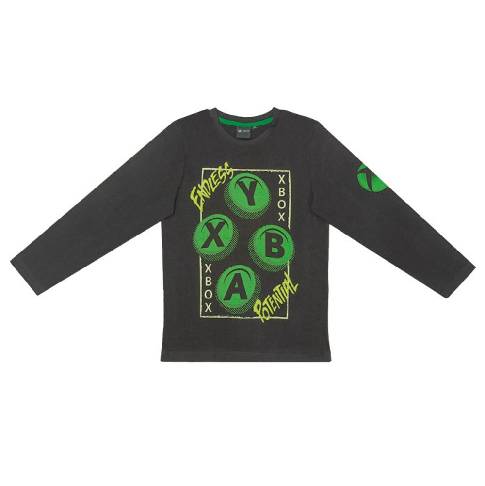 Xbox Endless Black Kinder Langarmshirt, Oberteil 6 Jahre / 116 cm