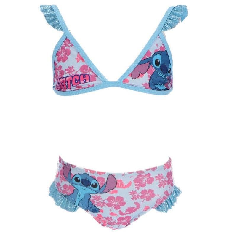 Disney Lilo und Stitch Hibiscus Blue Kinder Badeanzug, Bikini 3 - 4 Jahre / 98 - 104 cm
