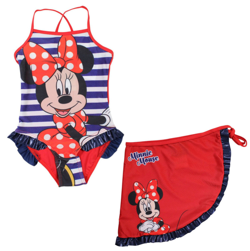 Disney Minnie Chic Kinder Badeanzug und Sarong Set 7 - 8 Jahre / 122 - 128 cm