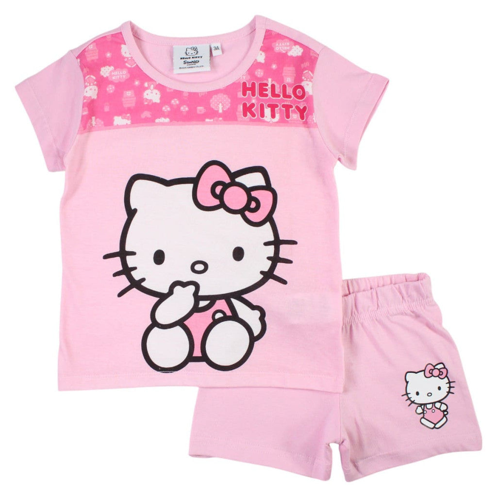 Hello Kitty Cutie Light Pink kurzer Kinderpyjama 6 Jahre / 116 cm