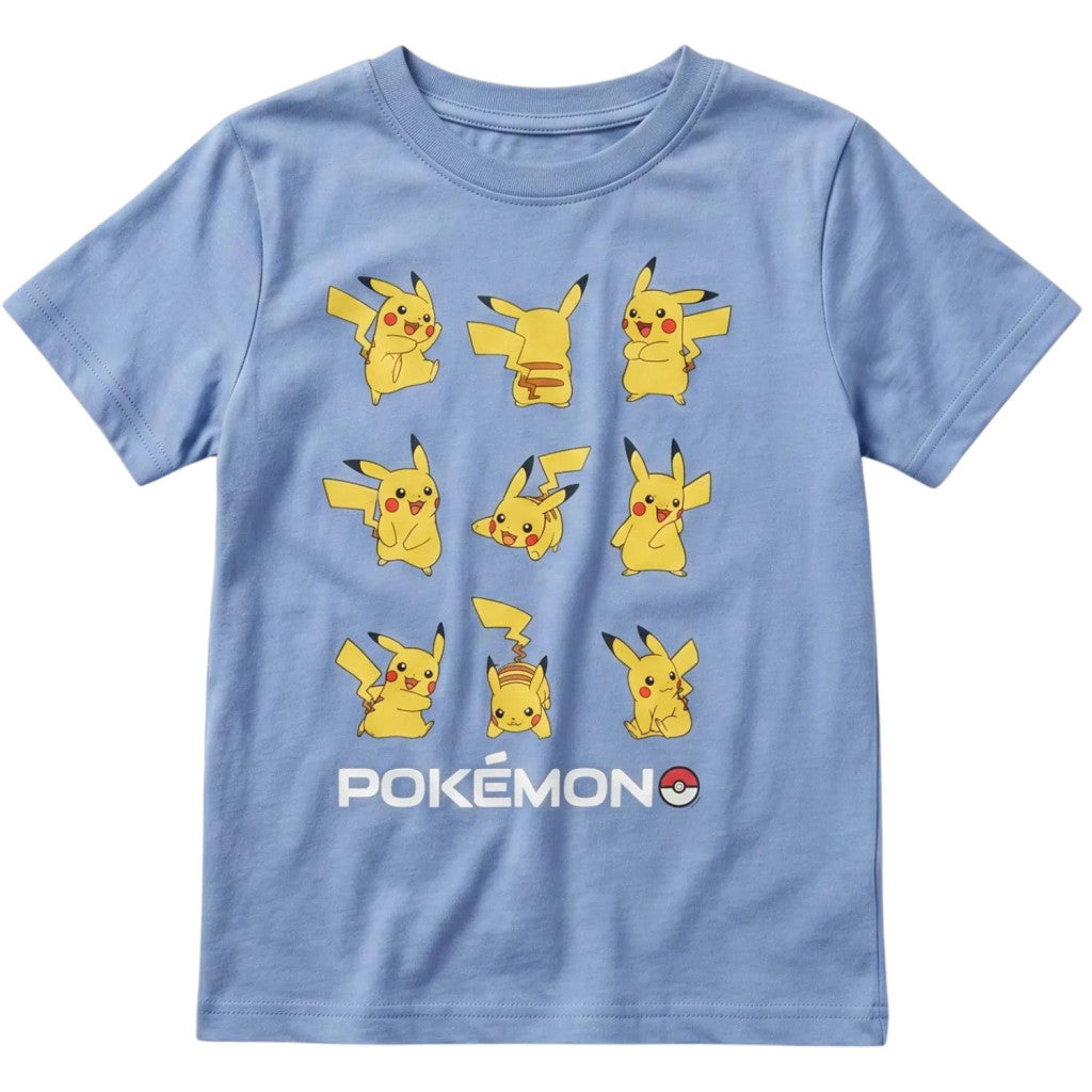 Pokémon Fun Squad Light Blue Kinder kurzarmshirt, Oberteil 4 Jahre / 104 cm