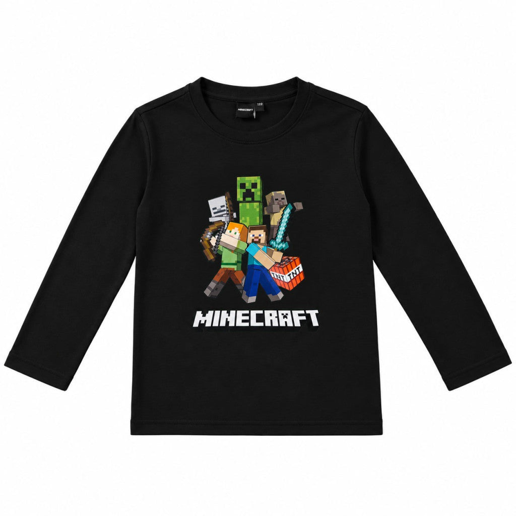 Minecraft Battle Back Battle Black Kinder Langarmshirt, Oberteil 10 Jahre / 140 cm