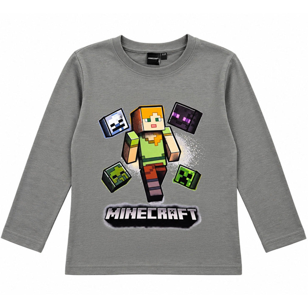 Minecraft Alex Adventure Grey Kinder Langarmshirt, Oberteil 12 Jahre / 152 cm